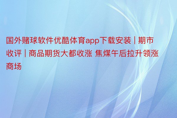 国外赌球软件优酷体育app下载安装 | 期市收评 | 商品期货大都收涨 焦煤午后拉升领涨商场